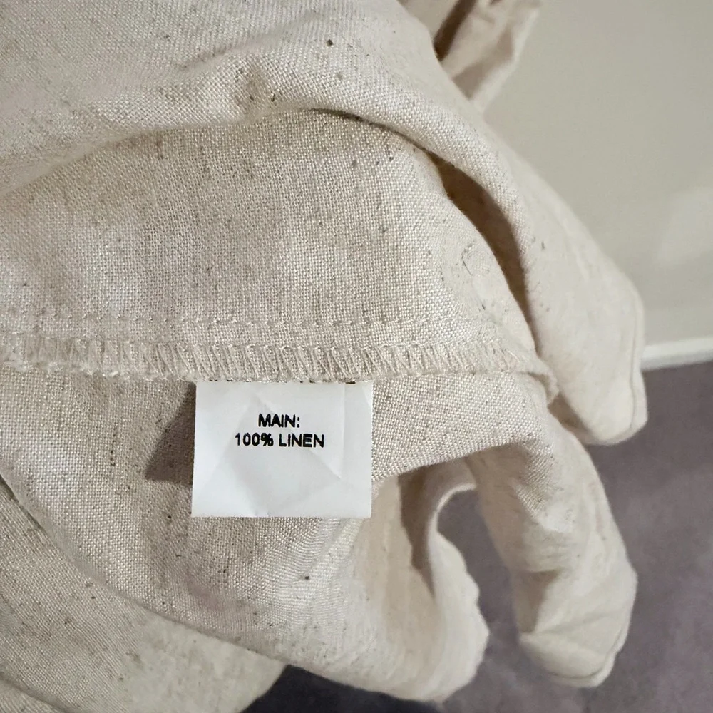 Viral Elegant Cream linen Maxi Dress - Picture 12 of 13